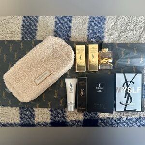 Yves Saint Laurent Beauty Travel Set with Beige Pouch